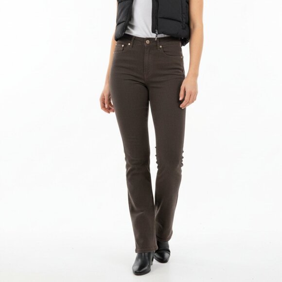 Giorgio Armani Jeans Brown High Waist Straight Leg Jeans 34 - Picture 10 of 11